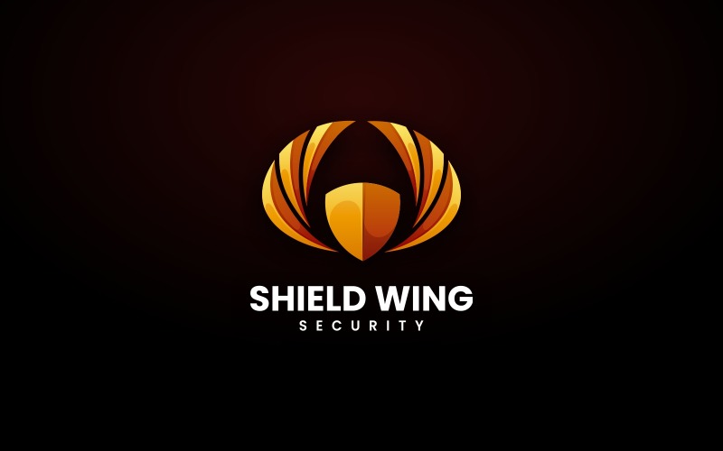 Shield Wing Gradient Logo Logo Template