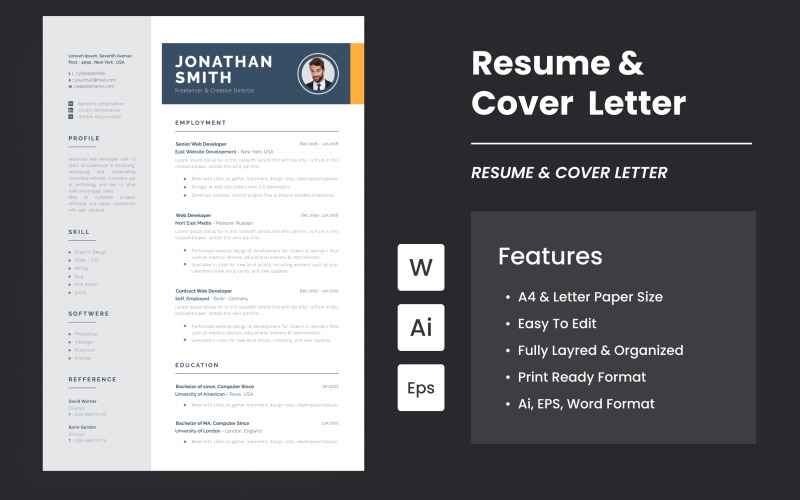 Smart Resume And Cover Letter Resume Template