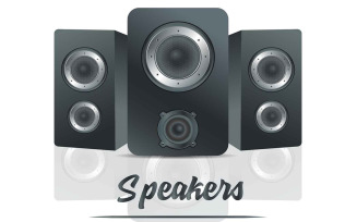 Sound Box With Speaker Vector