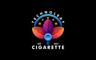 Technology Leaf Colorful Logo