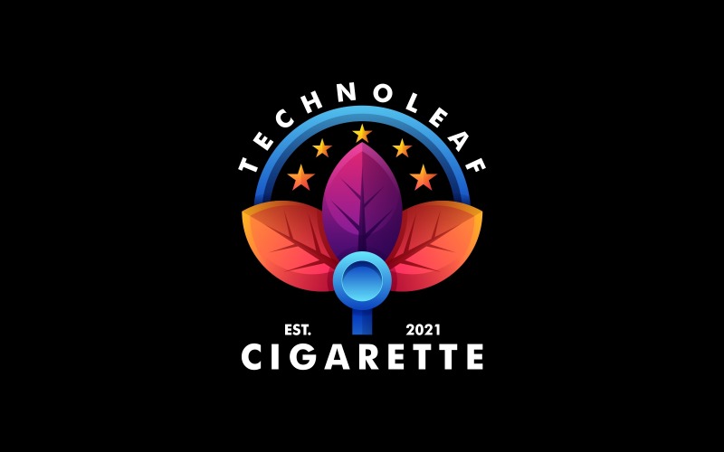 Technology Leaf Colorful Logo Logo Template