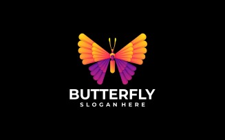 Vector Butterfly Colorful Logo Style