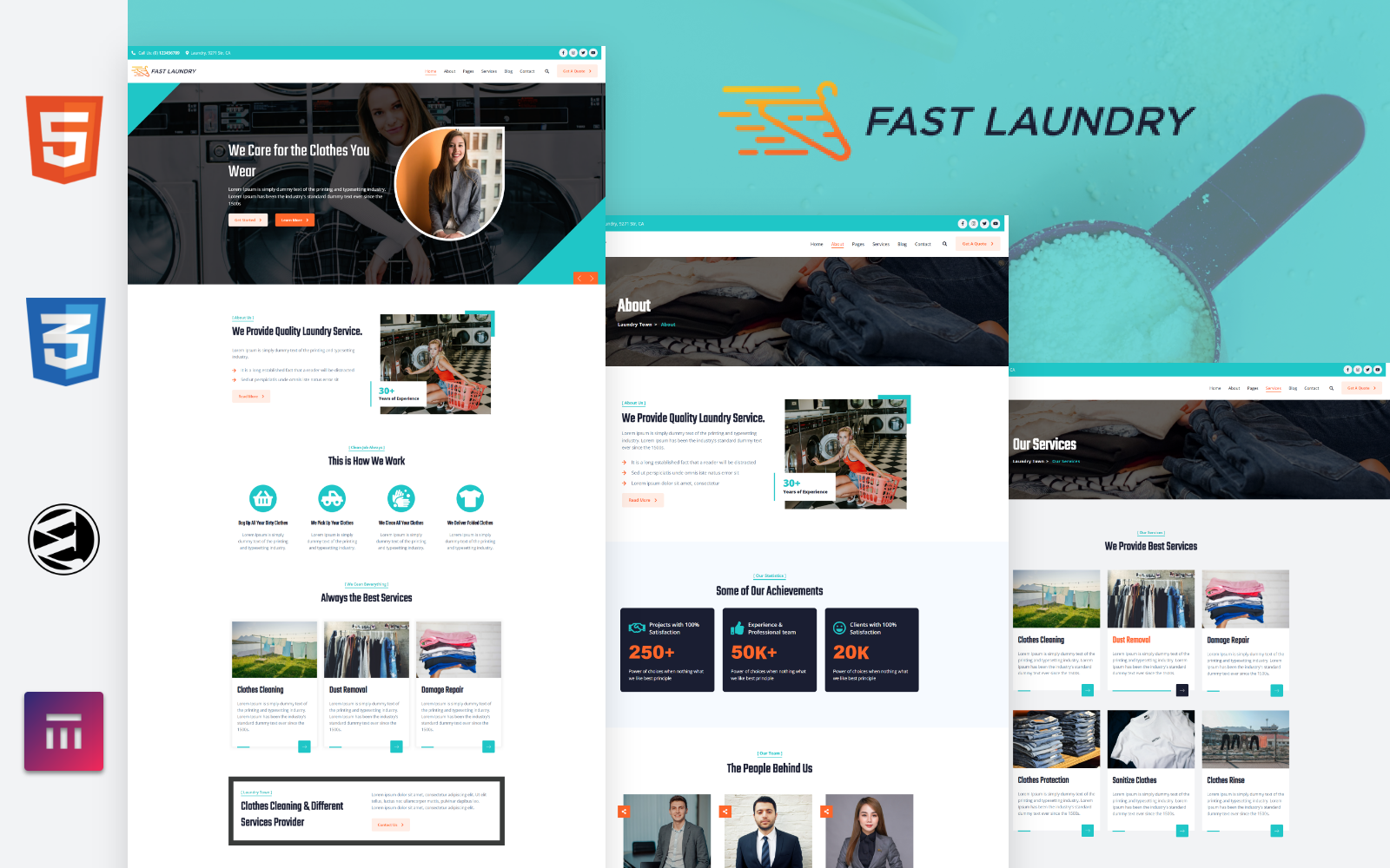 Fast Laundry - Cleaning Services WordPress Theme