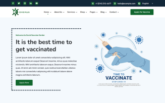 Covid Plus - Coronavirus and Medical Store Website Template
