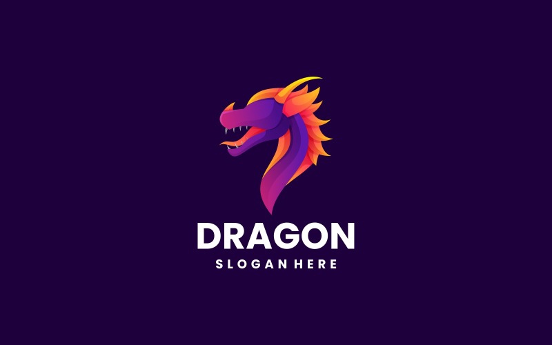 Dragon Gradient Colorful Logo Design Logo Template