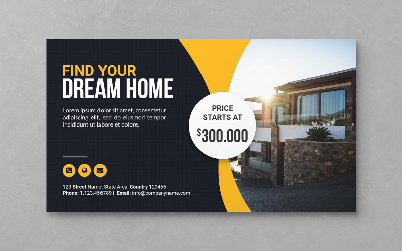 Dream Home Real Estate Web Banner Social Media