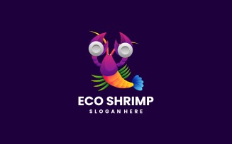 Eco Shrimp Gradient Colorful Logo