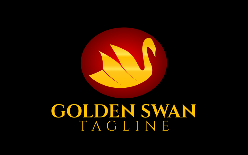 Gold Swan Custom Design Logo Logo Template