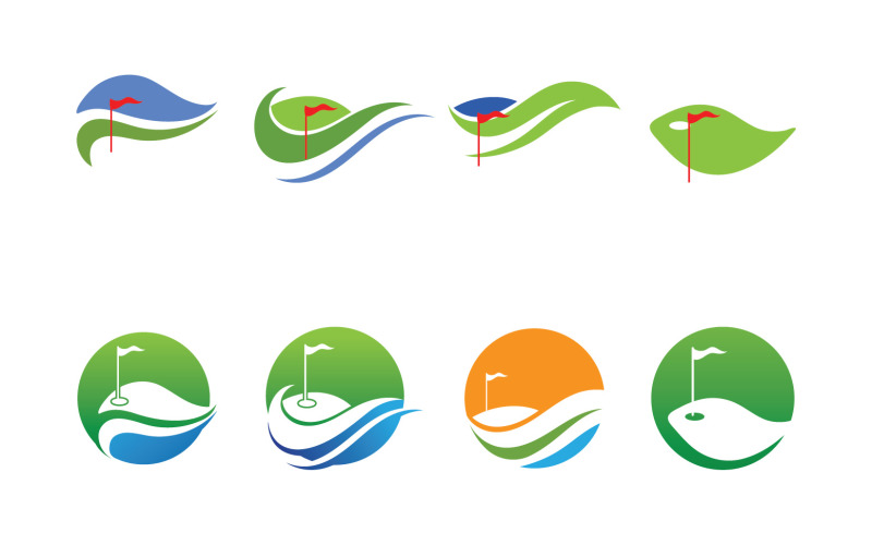 Golf Sport Logo And Symbol Vector V1 Logo Template