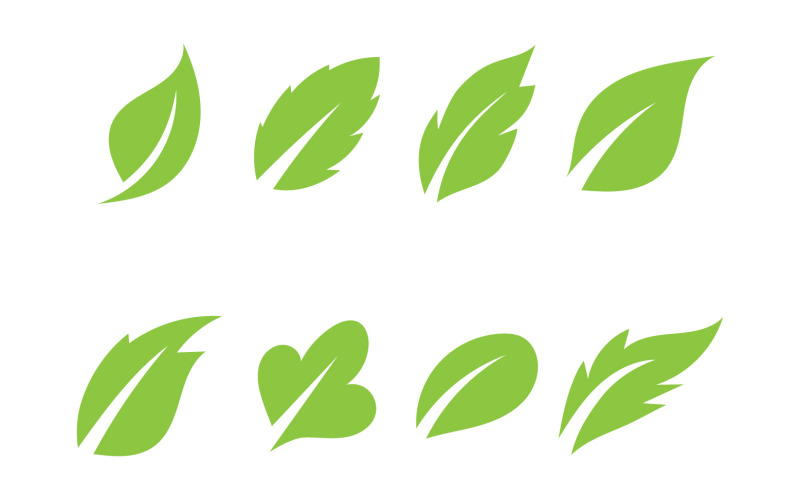 Leaf Green Logo And Symbol Vector Template 2 Logo Template
