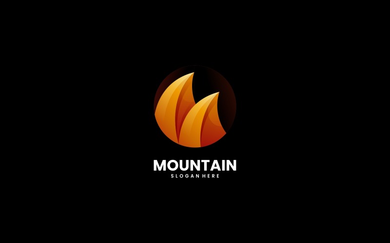 Mountain Gradient Logo Style Logo Template