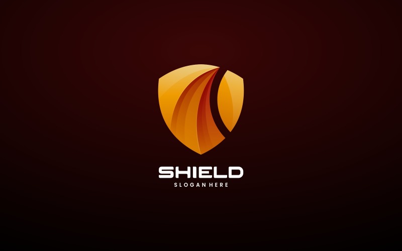 Shield Gradient Logo Design Logo Template