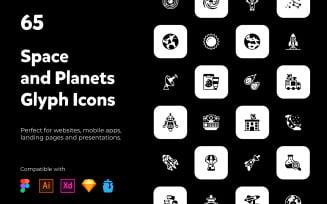 Space and Planets solid icons