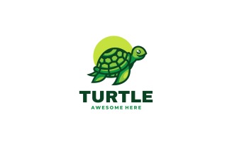 Turtle Simple Mascot Logo Design