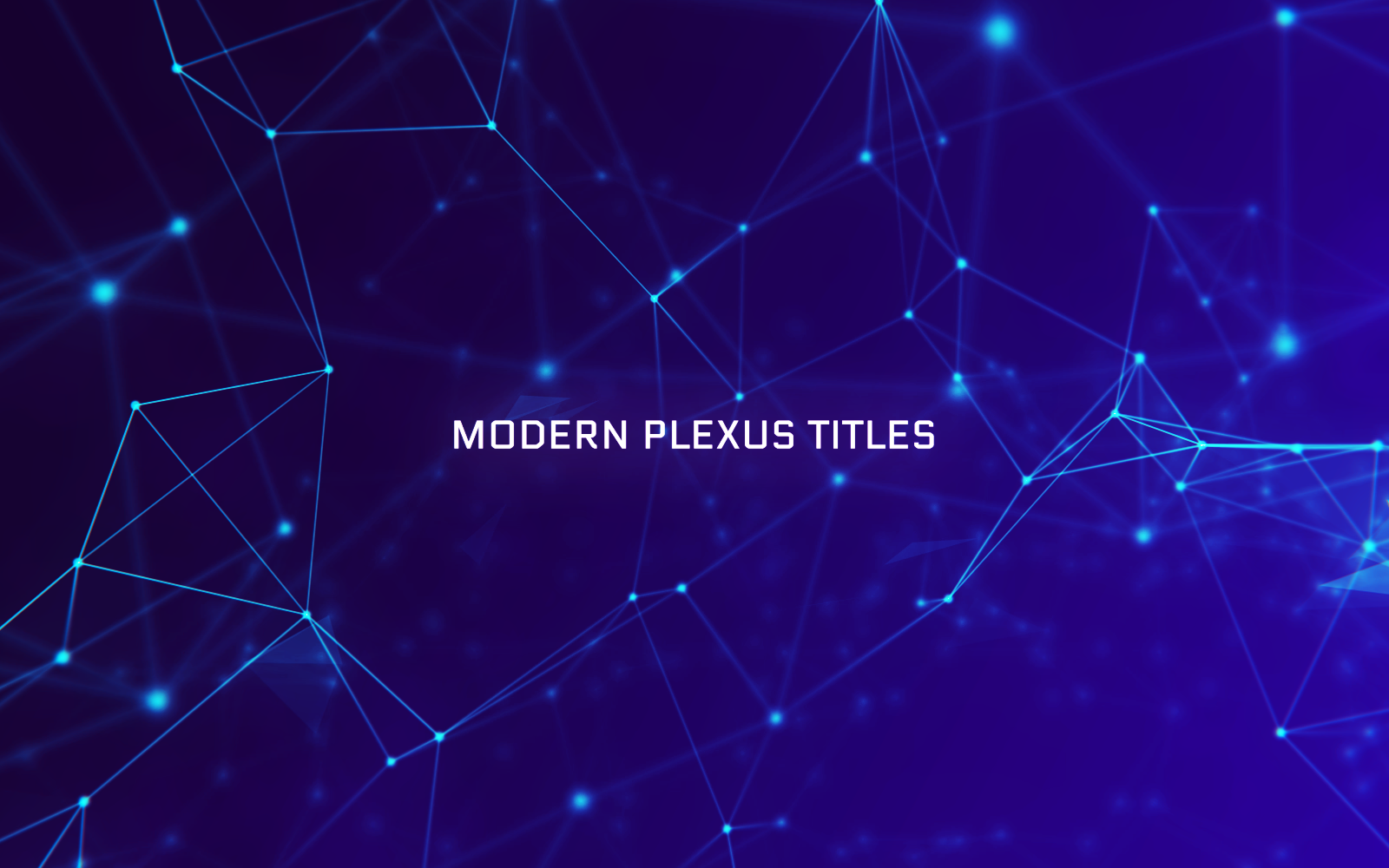 Modern Plexus Titles Motion Graphics Template