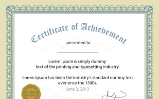 Achievement Certificates Design