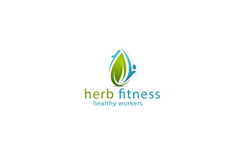 Natural Fitness Logo Design Logo Template