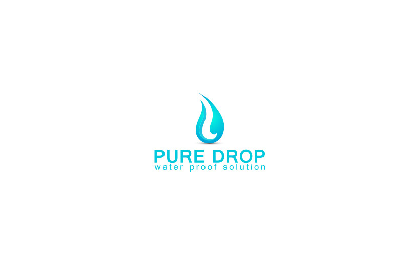 Pure Water Drop Logo Design Template Logo Template