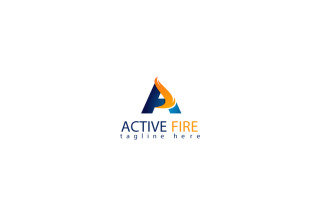 Active Fire Logo Design Template