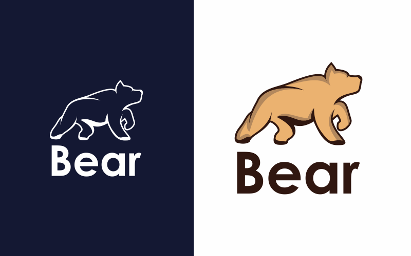 bear abstract logo template Logo Template