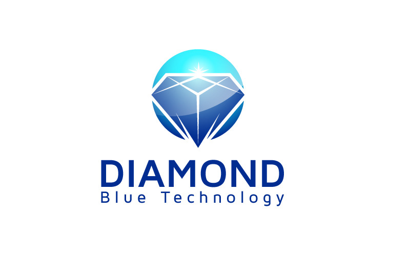 Blue Diamonad Logo Design Logo Template