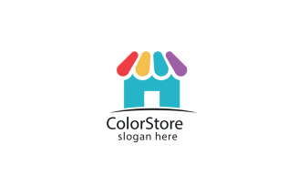 Color Store Logo Design Template
