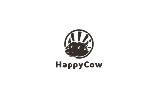 Cow Farm Logo Design Template