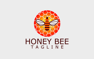 Honey Bee Custom Design Logo
