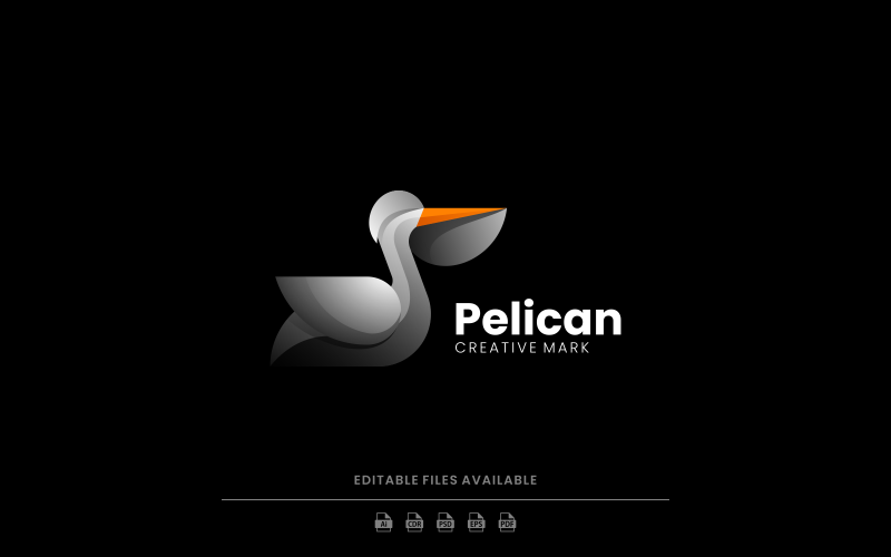 Pelican Gradient Logo Design Logo Template