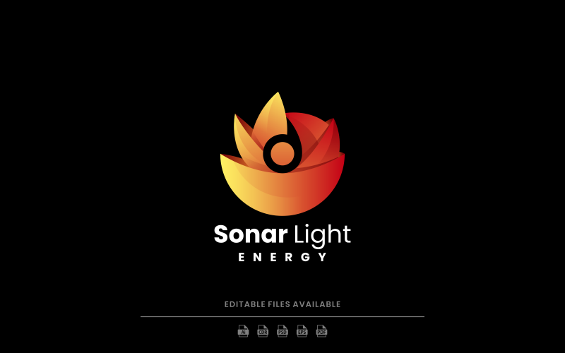Sonar Gradient Logo Style Logo Template