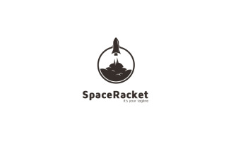 Space Rocket Logo Design Template