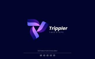 Triple Gradient Logo Style