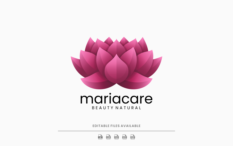 Beauty Lotus Gradient Logo Logo Template