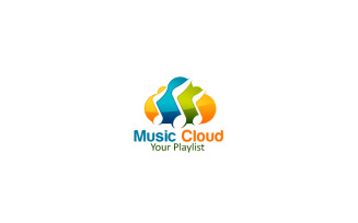 Cloud Music Logo Design Template