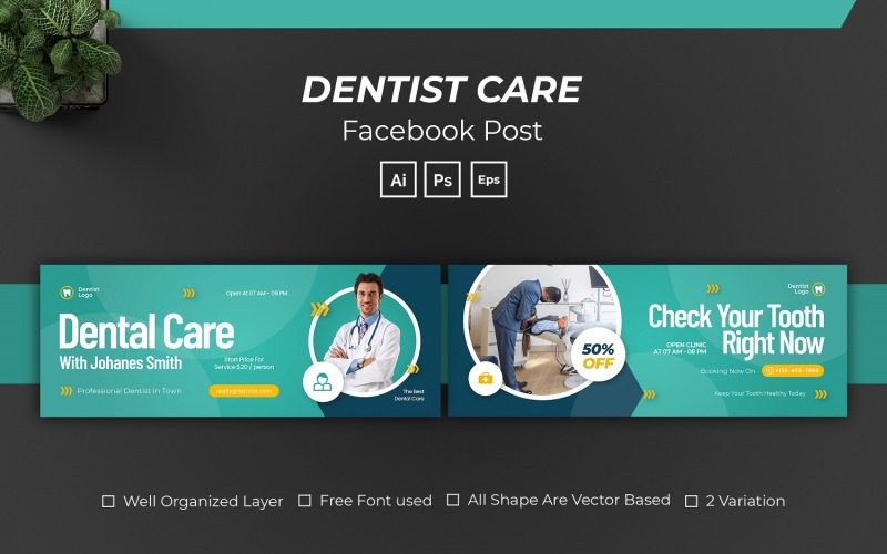 Dentist Care Facebook Cover Social Media