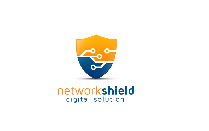 Digital Shield Logo Design Template Logo Template