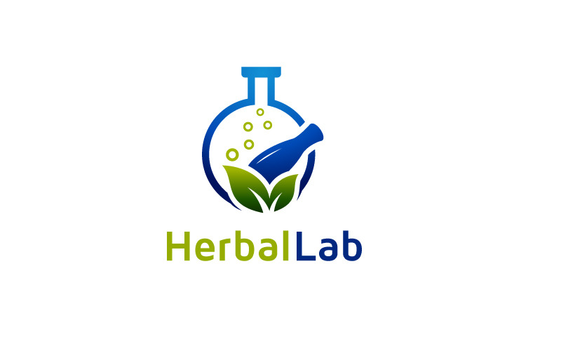 Herbal Laboratory Logo Design Template Logo Template