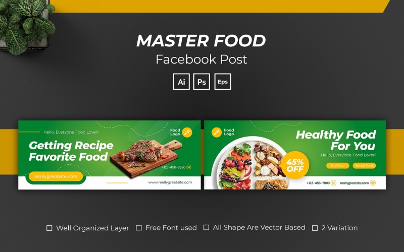 Master Food Facebook Cover Social Media