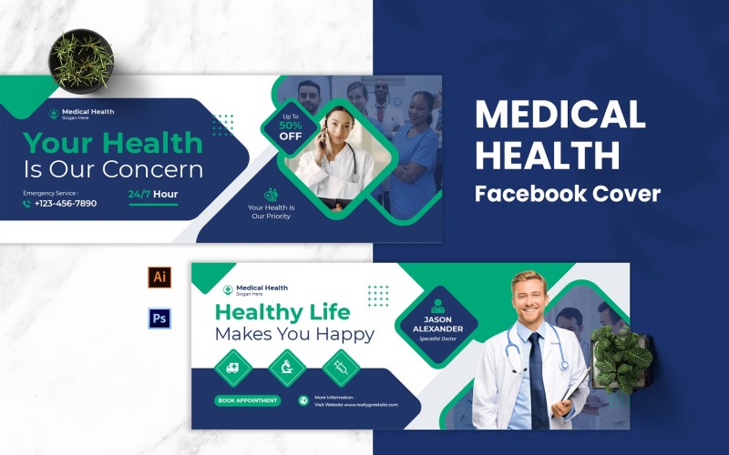 Medical Health Facebook Cover Social Media