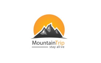 Mountain Trip 3D Logo Design Template