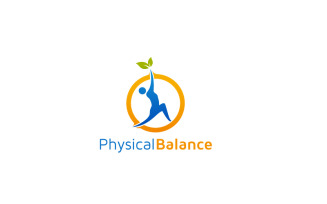 Physical Balance Logo Design Template