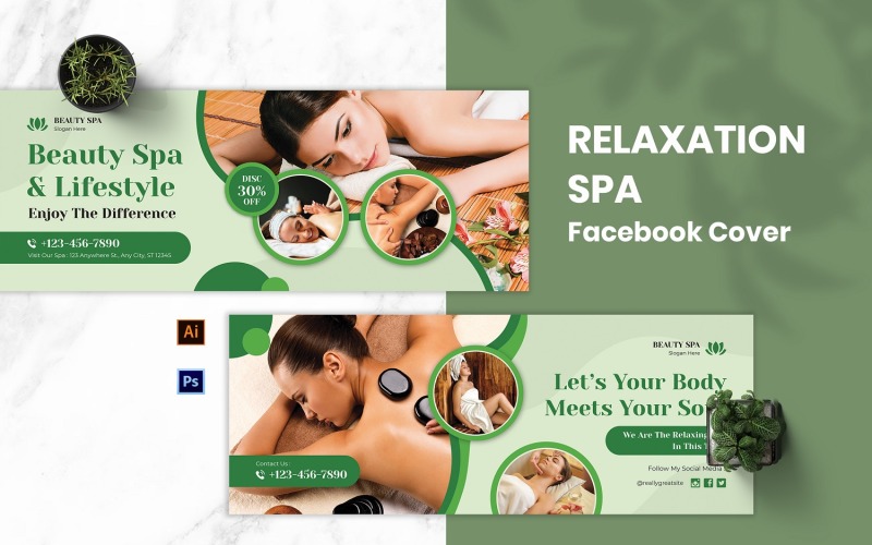 Relaxation Spa Facebook Cover Social Media