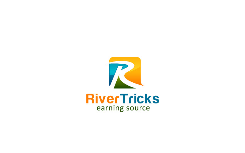 River Tricks R Letter Logo Design Template Logo Template