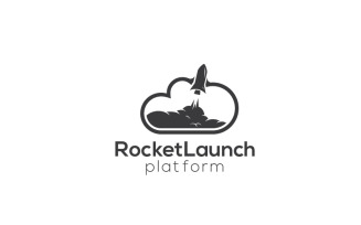 Rocket Cloud Logo Design Template