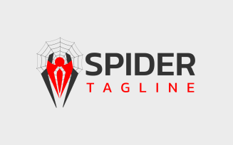 Spider & Web Sleek Design Logo