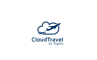 Travel Cloud Logo Design Template
