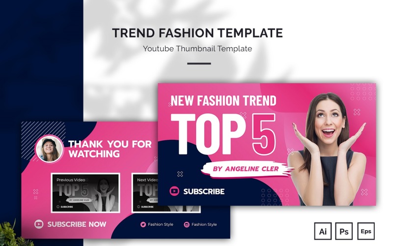 Trend Fashion Youtube Thumbnail Social Media