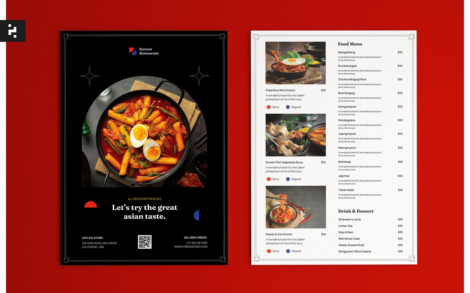 Kit Graphique #234064 Restaurant Cafe Divers Modles Web - Logo template Preview