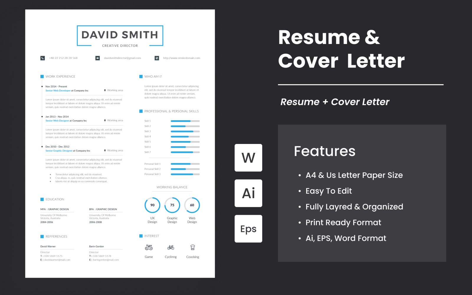 Kit Graphique #234072 Resume Cv Divers Modles Web - Logo template Preview