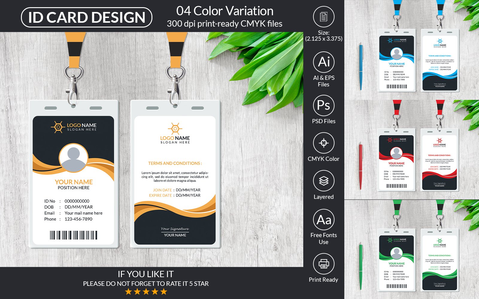 Template #234085 Card Design Webdesign Template - Logo template Preview